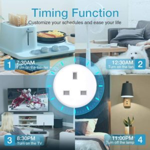 Smart Plug eLinkSmart Mini WiFi Outlet Compatible with Alexa, Google Home  Wireless Socket Remote Control Timer Plug Switch, No Hub Required